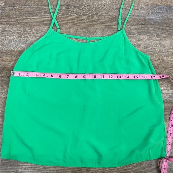 Chloe K Green Spaghetti Strap Crop Tank - Picture 7 of 9